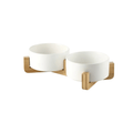 Dailypets Elevated Ceramic Pet Bowl Set of 2 with Stable Base for Food and Water Daily