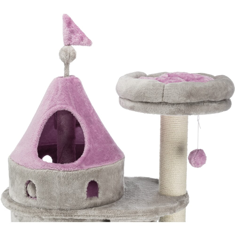 Dailypets Castle Cat Tree – Multi-Level Cat Tower with Condo, Princess House & Plush Perch