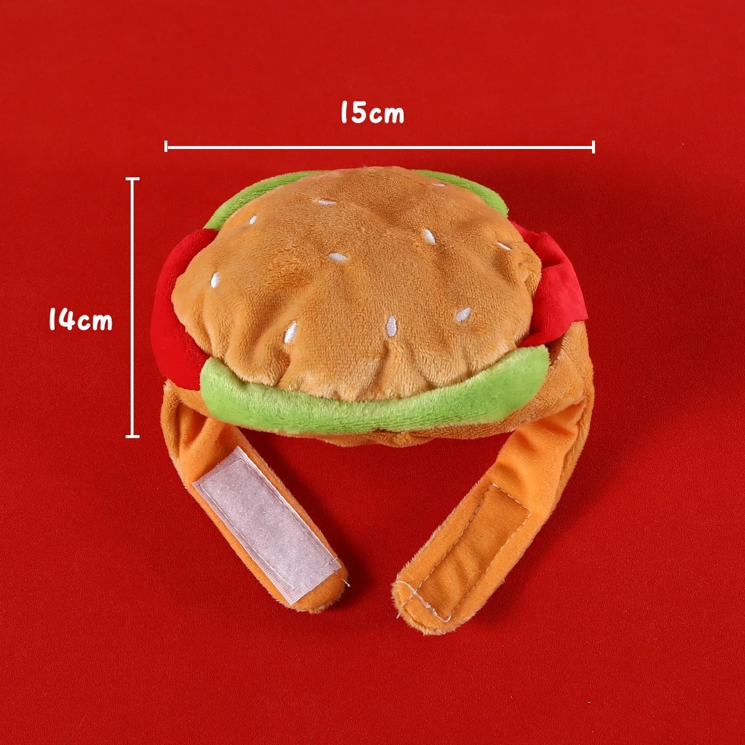 Dailypets Food Party Cat Hat and Scarf Set with Hamburger and Fries Designs