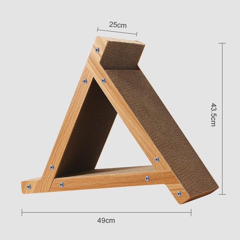 Dailypets L-Shaped Cat Scratch Board – Vertical Scratcher with Rolling Ball Toy