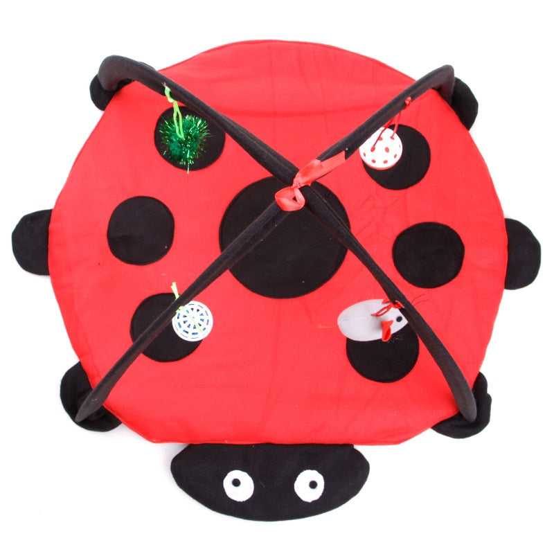 Dailypets Ladybug Cat Bed Mat with Arch Toy Frame