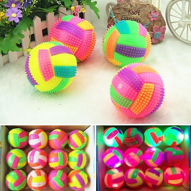 Dailypets Dog Squeak Ball, Color LED Bouncy Toy for Daily Pet Care