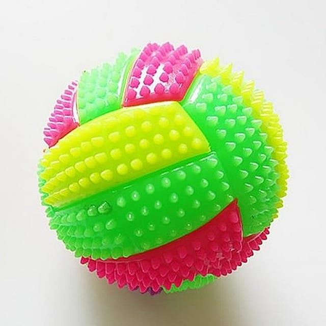 Dailypets Dog Squeak Ball, Color LED Bouncy Toy for Daily Pet Care