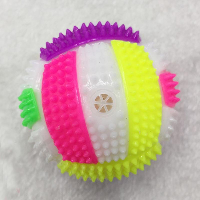 Dailypets Dog Squeak Ball, Color LED Bouncy Toy for Daily Pet Care