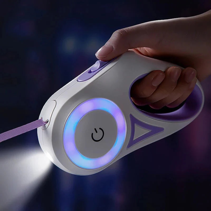 Dailypets Illuminated Retractable Dog Lead with Ergonomic Handle for Daily Walking