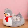 Dailypets Penguin Cat Nest – Warm Plush Resting Bed for Cats