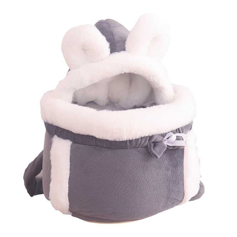 Dailypets Fleece Cat Carrier, Warm Travel Bag with Soft Interior