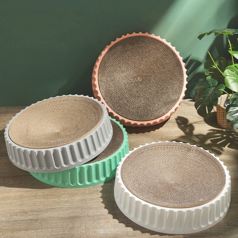 Dailypets Round Cat Scratch Bowl with Replaceable Core