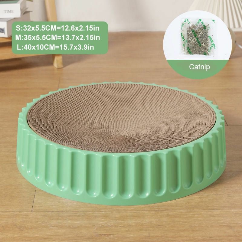 Dailypets Round Cat Scratch Bowl with Replaceable Core