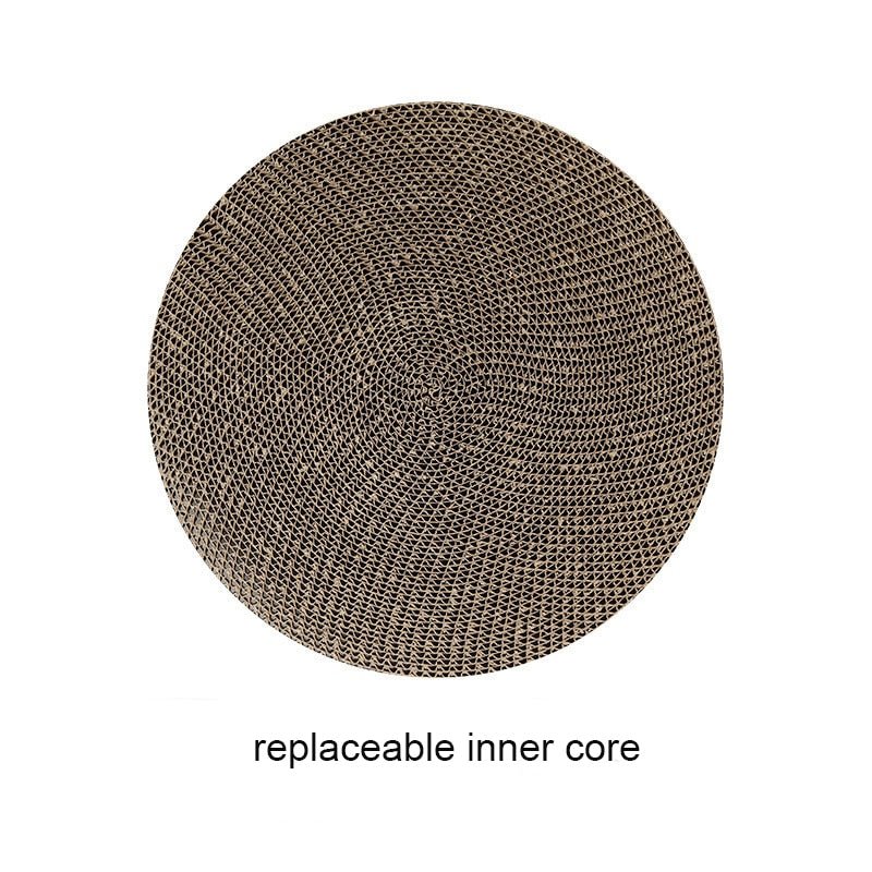 Dailypets Round Cat Scratch Bowl with Replaceable Core