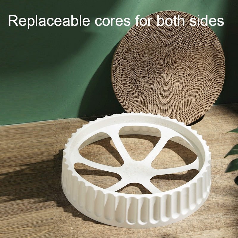 Dailypets Round Cat Scratch Bowl with Replaceable Core