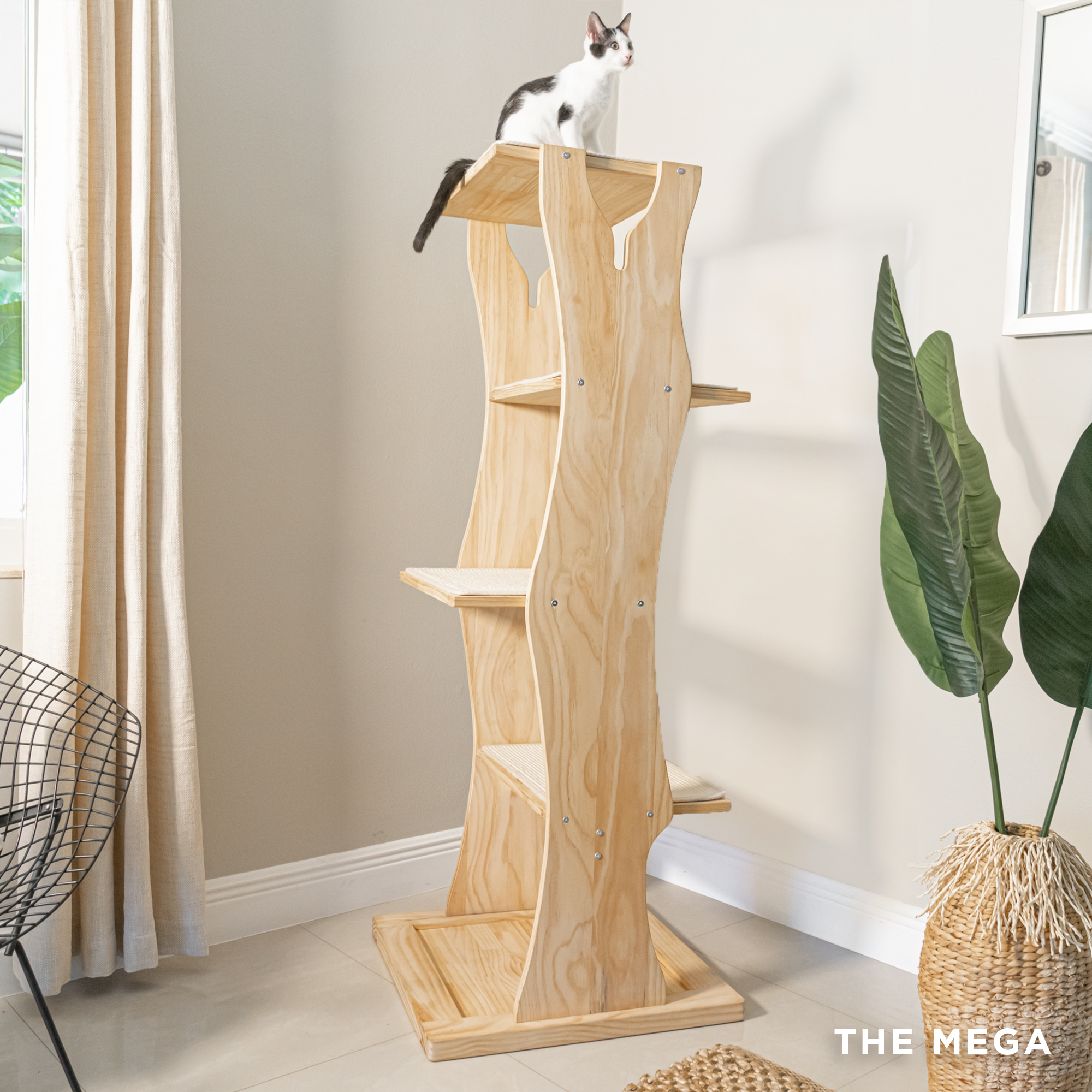 Dailypets Cat Activity Tree, Modern Climbing Tower for Multi-Cat Homes