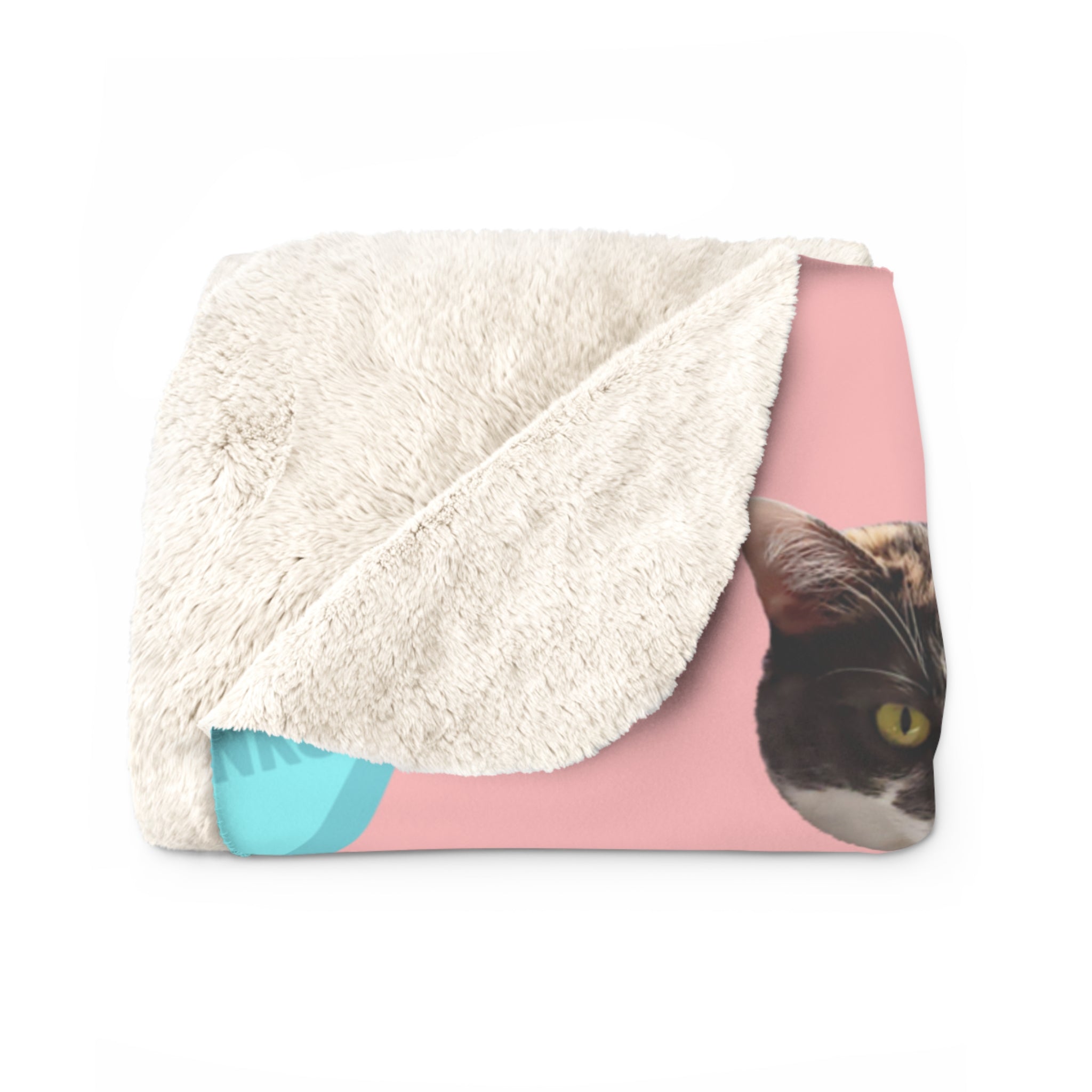 Dailypets Custom Pet Blanket with Repeating Photo Print Design