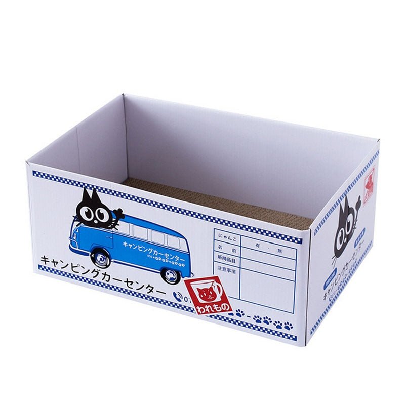Dailypets Japanese Style Cardboard Cat Bed – Cozy Indoor Cat Lounge with Corrugated Base
