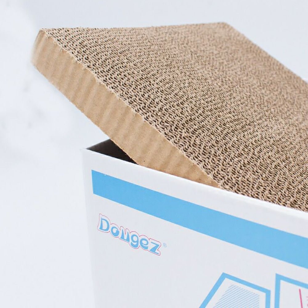 Dailypets Cozy Cat Box with Built-In Scratching Pad