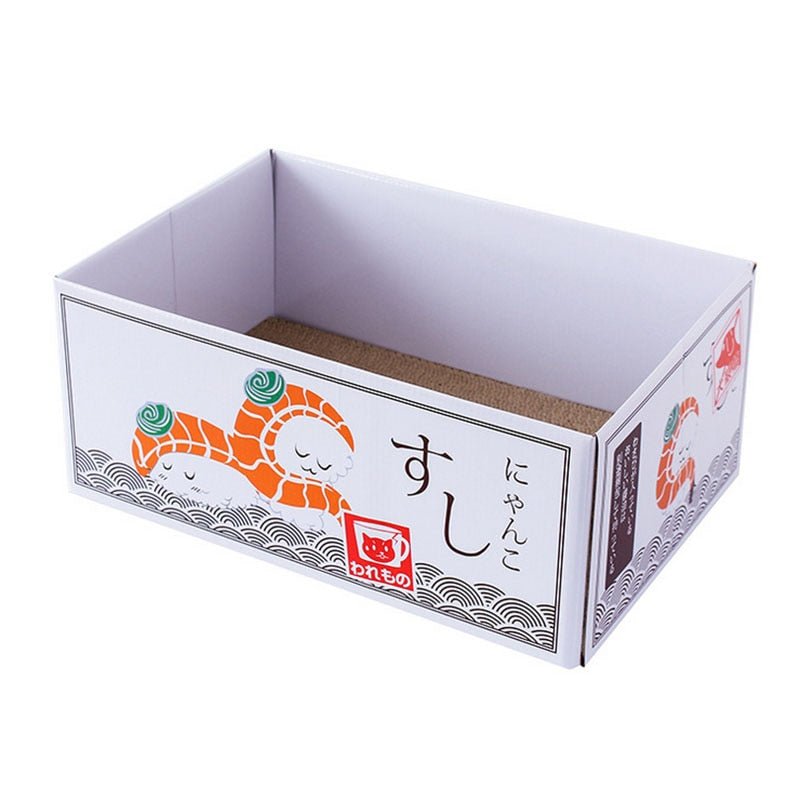 Dailypets Cozy Cat Box with Built-In Scratching Pad