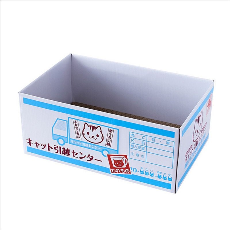 Dailypets Cozy Cat Box with Built-In Scratching Pad