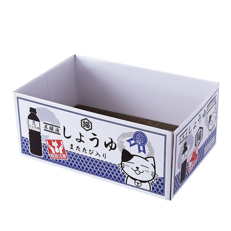 Dailypets Cozy Cat Box with Built-In Scratching Pad