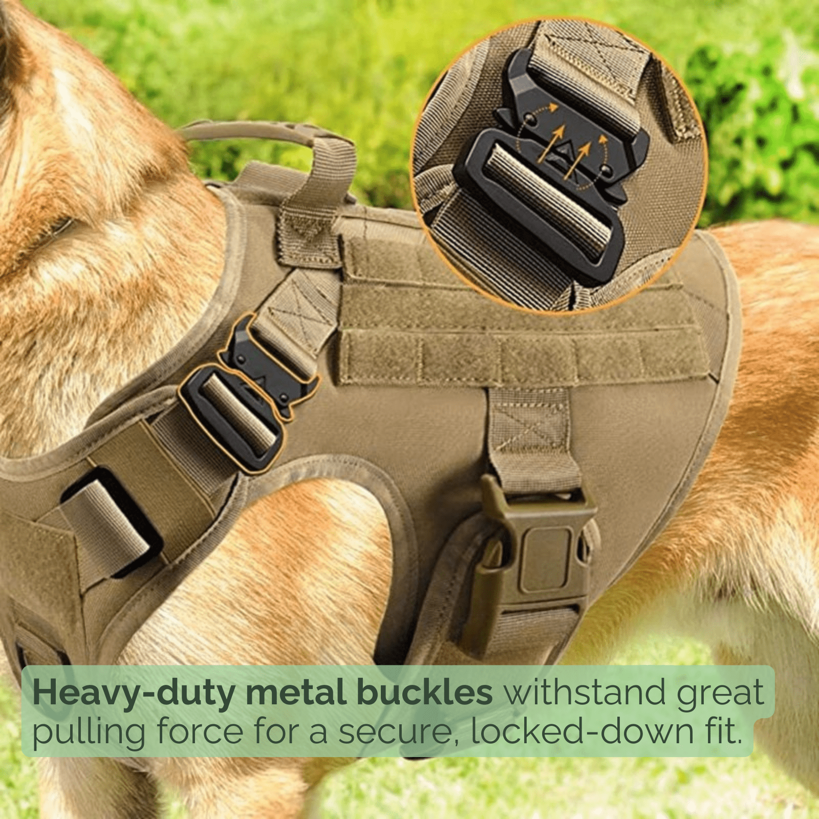 Dailypets Tactical Dog Harness with Handle & Leash for Training, Hiking & Outdoor Adventures