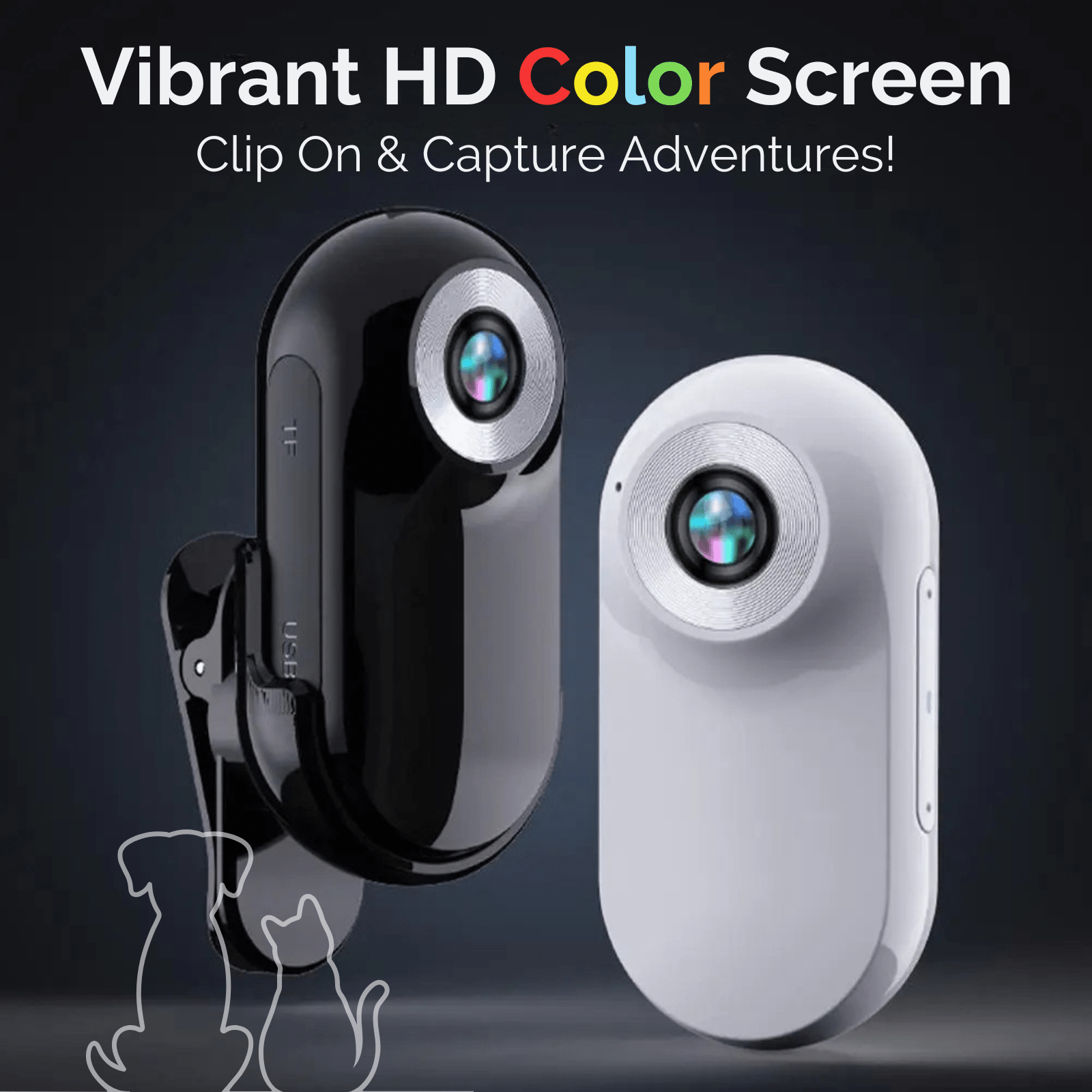 Dailypets Wearable Pet Collar Camera with 1080P Video and Compact Lightweight Design