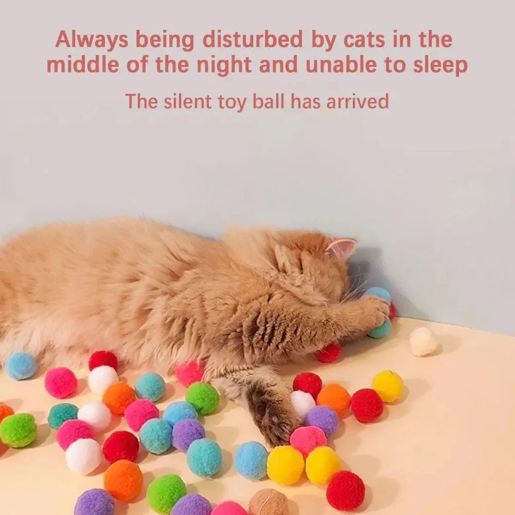 Dailypets Plush Ball Launcher for Cats with Soft Pom Balls & Interactive Chase Play