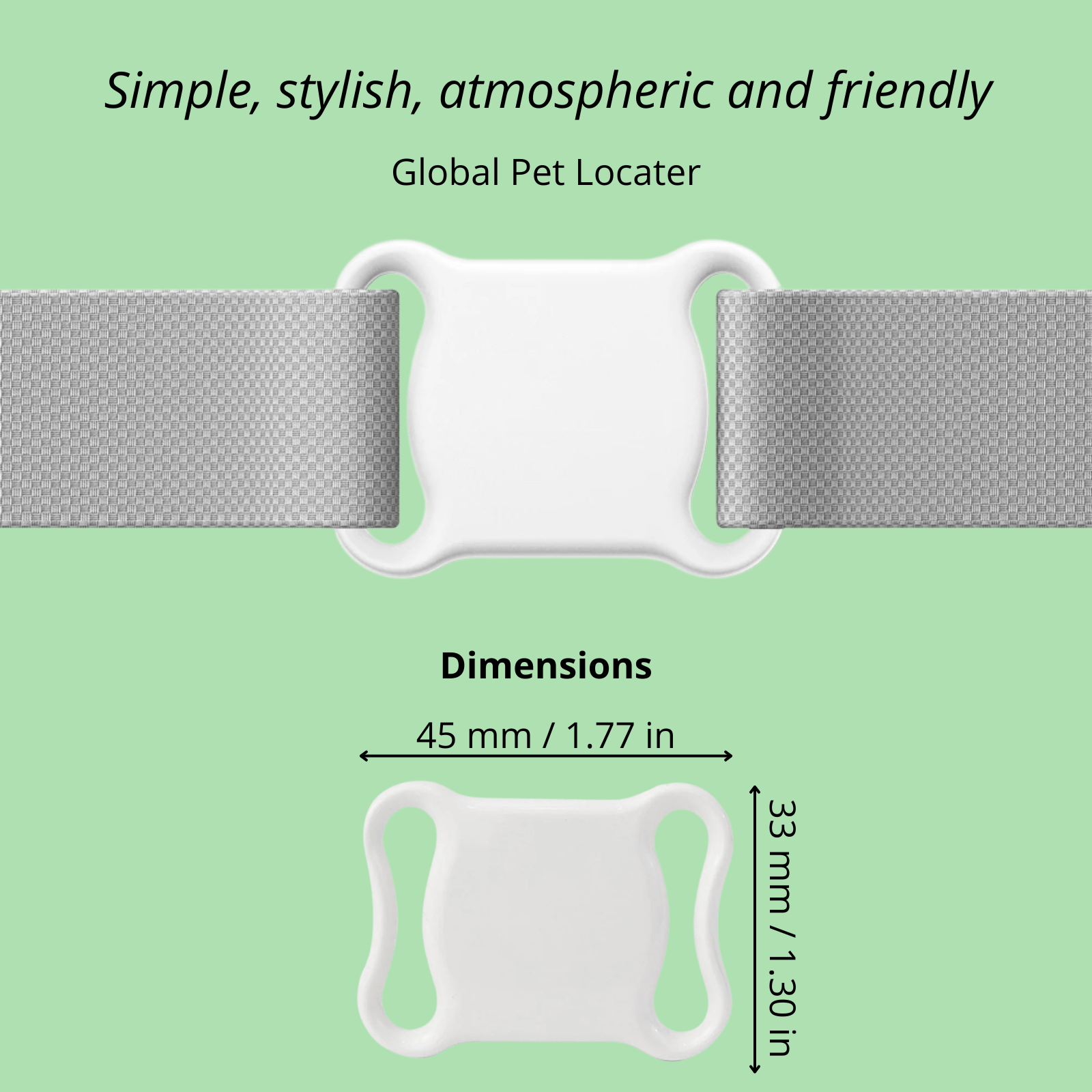 Dailypets Mini Bluetooth Pet Tracker with Find My Compatibility for Dogs and Cats