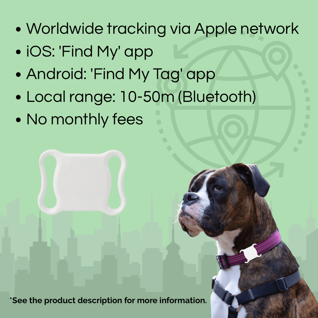 Dailypets Mini Bluetooth Pet Tracker with Find My Compatibility for Dogs and Cats