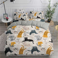 Dailypets Minimal Cat Bedroom Set – Soft Polyester Duvet Cover with Corner Ties