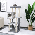 Dailypets Modern Cat Tree – 4-Level Cat Tower with Hammock, Condo & Elevated Bed