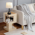 Dailypets Cat Side Table Tree, Modern Pet Furniture with Play Toy