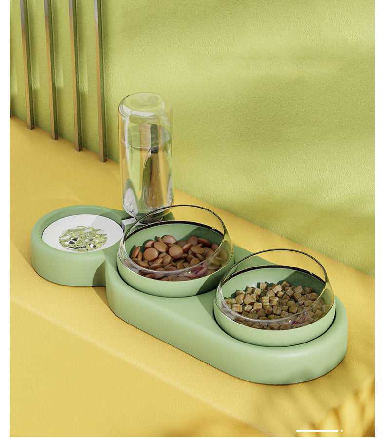Dailypets Raised Cat Bowl Set, Food and Water Feeder for Daily Pet Care