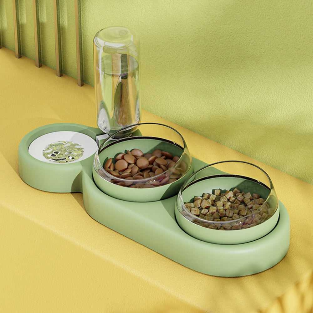 Dailypets Raised Cat Bowl Set, Food and Water Feeder for Daily Pet Care