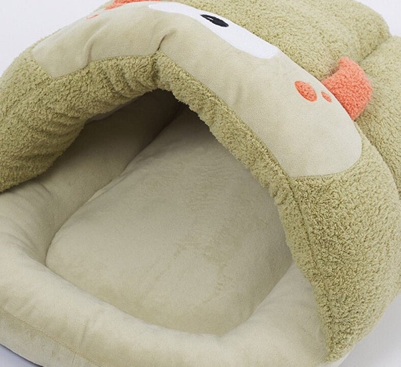 Dailypets Monster-Themed Cat Nest – Plush Foldable Cat Bed
