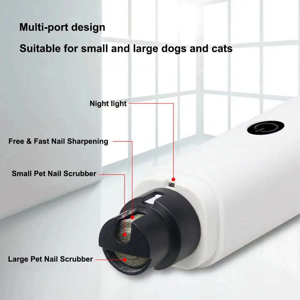 Dailypets Rechargeable Pet Nail Grinder with LED Light for Dogs & Cats