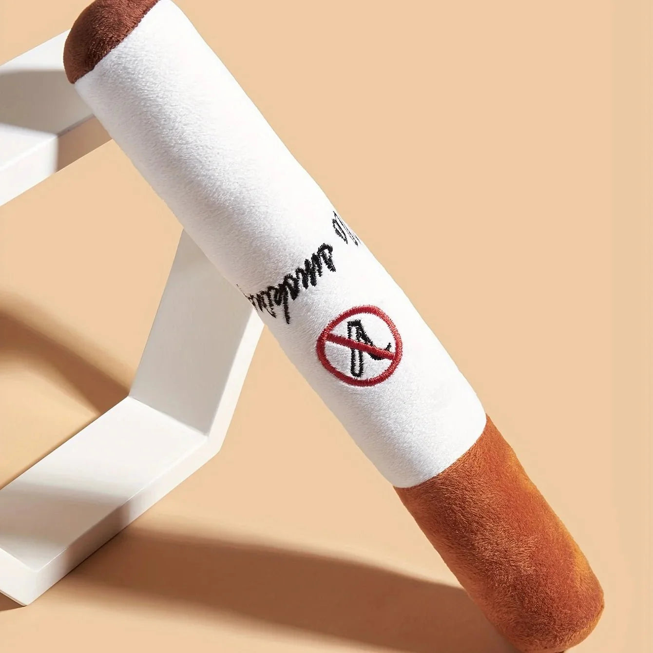 Dailypets Plush Cigarette Dog Toy for Chewing, Fetch & Interactive Play