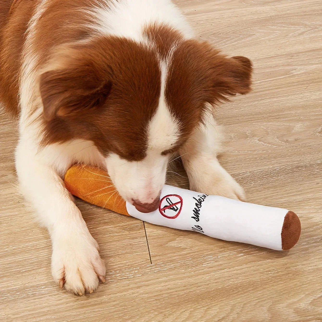 Dailypets Plush Cigarette Dog Toy for Chewing, Fetch & Interactive Play