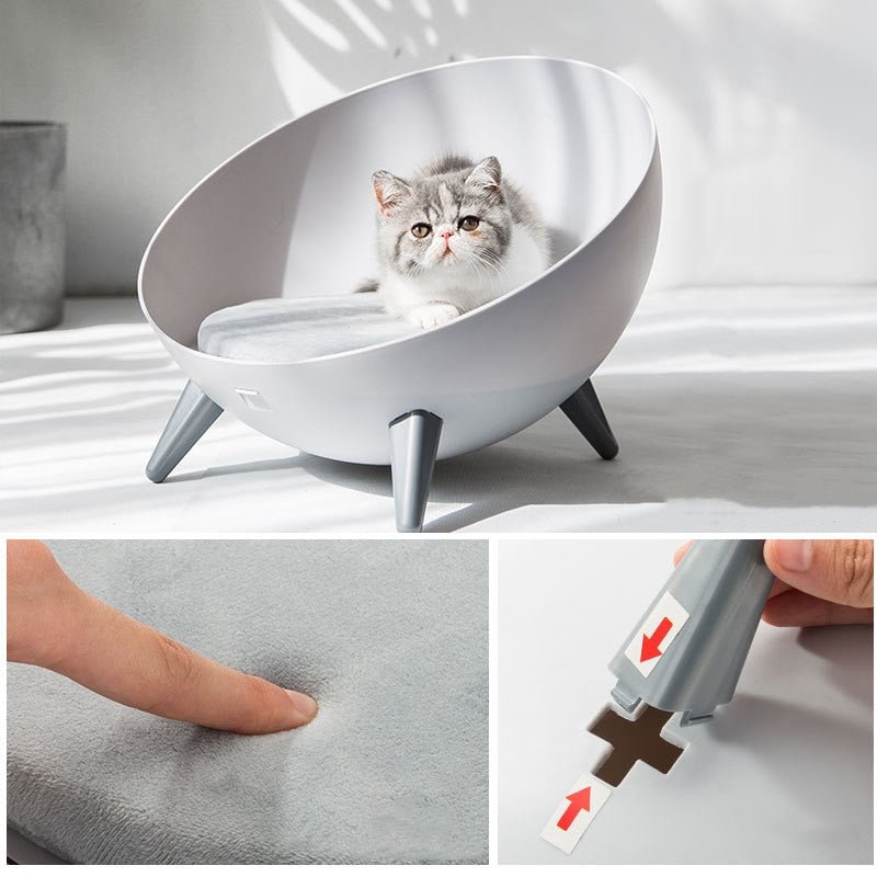 Dailypets Elevated Nordic Cat Nest – Cozy Modern Cat Bed