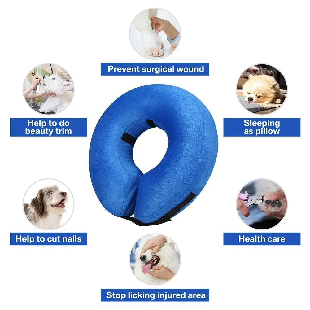 Dailypets Comfortable Inflatable Recovery Collar for Dogs and Cats Healing Support