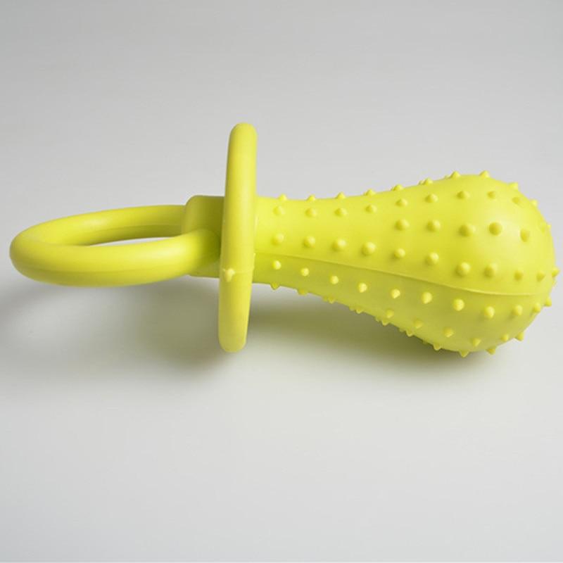 Dailypets Dog Squeaky Chew Toy, Textured Pacifier