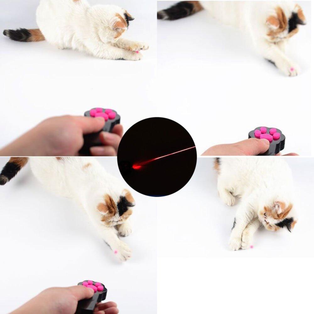 Dailypets Paw Shaped Laser Toy, Red Dot Cat Teaser for Active Play