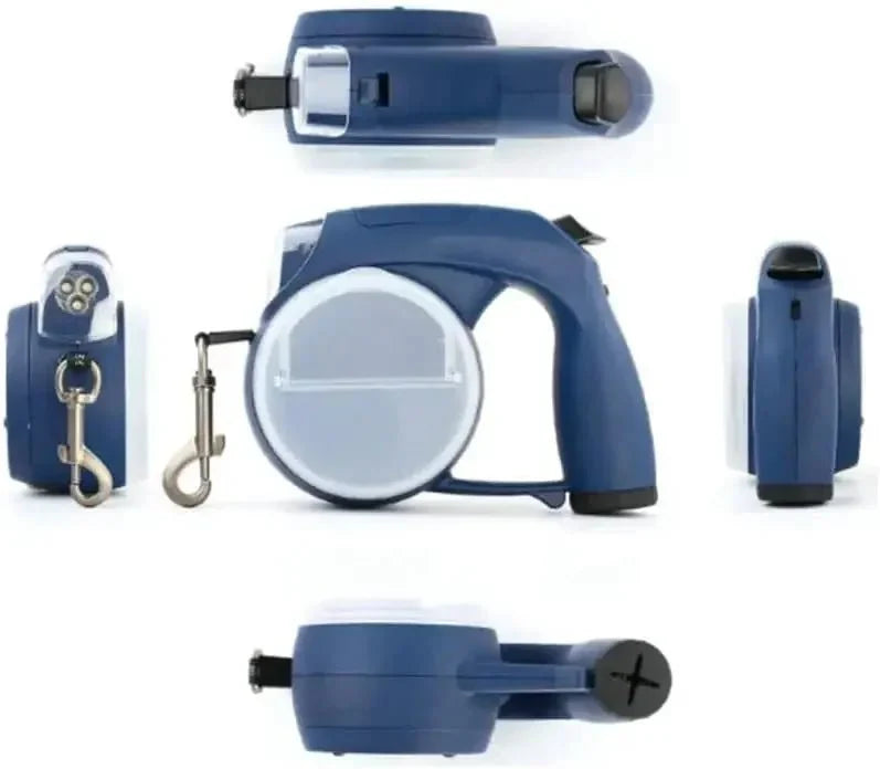 Dailypets 5-in-1 Retractable Dog Leash with LED Light and Waste Bag Dispenser