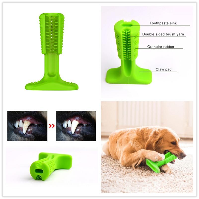 Dailypets Pet Toothbrush Stick, Soft Silicone Chew Toy for Daily Dental Care
