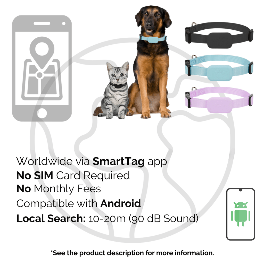 Dailypets Android Pet Tracker with SmartTag App and Bluetooth Location Support