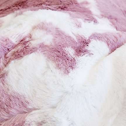 Dailypets Pink Cow Luxe Pouf Cat Bed Machine Washable Design
