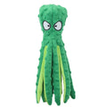 Dailypets Stuffless Plush Octopus Dog Toy with Squeaker & Crinkle Paper