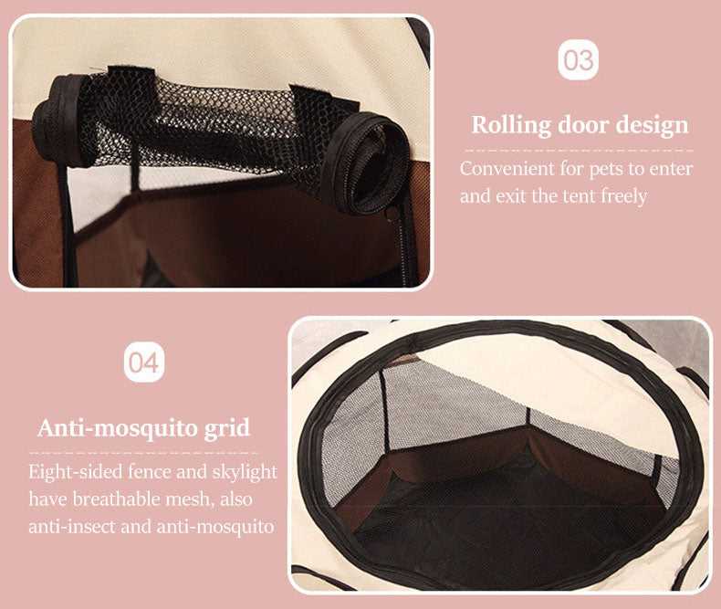 Dailypets Pop-Up Pet Playpen – Portable Mesh Exercise Pen