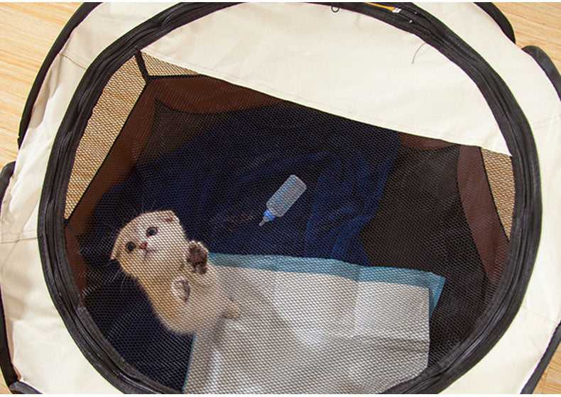 Dailypets Pop-Up Pet Playpen – Portable Mesh Exercise Pen