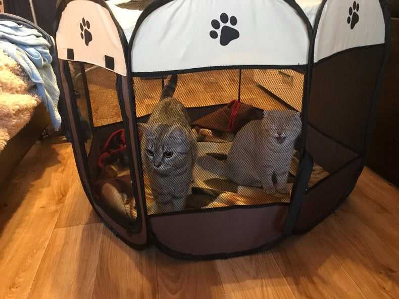 Dailypets Pop-Up Pet Playpen – Portable Mesh Exercise Pen