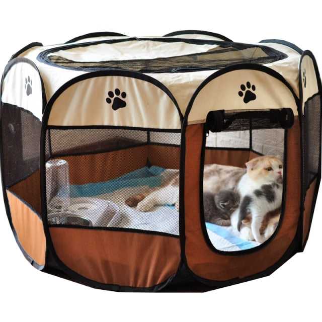 Dailypets Pop-Up Pet Playpen – Portable Mesh Exercise Pen
