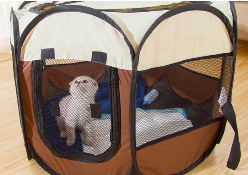 Dailypets Pop-Up Pet Playpen – Portable Mesh Exercise Pen